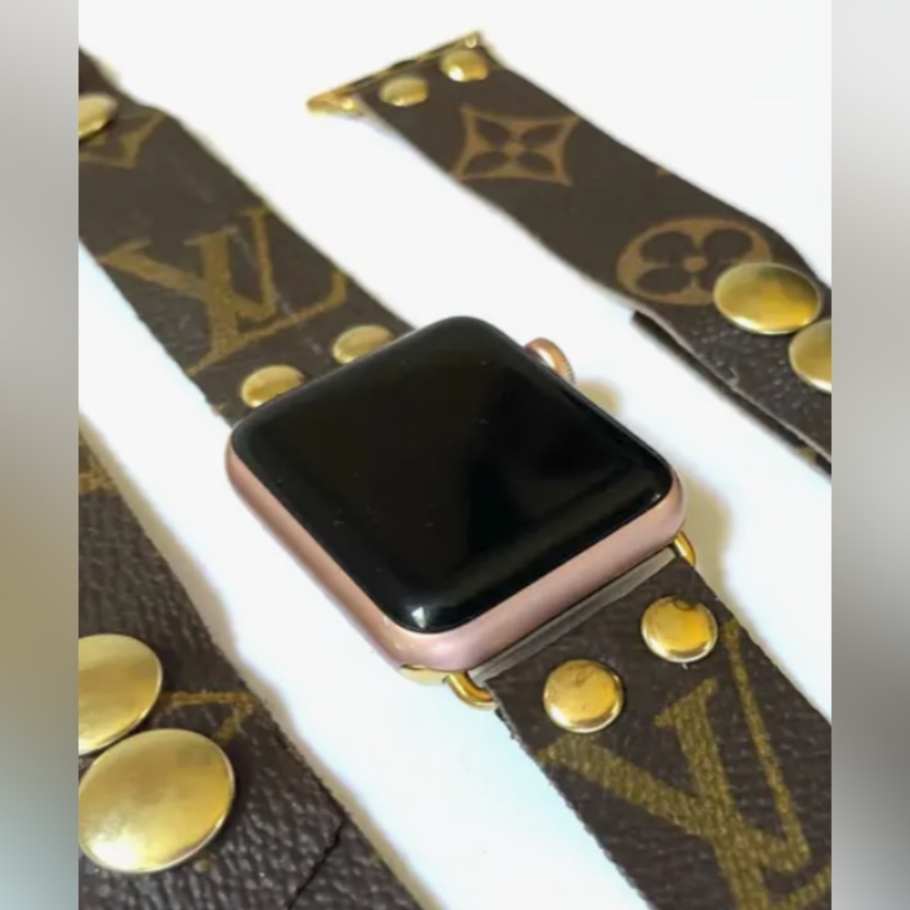 Smart Watch Band | Repurposed Designer Leather LV